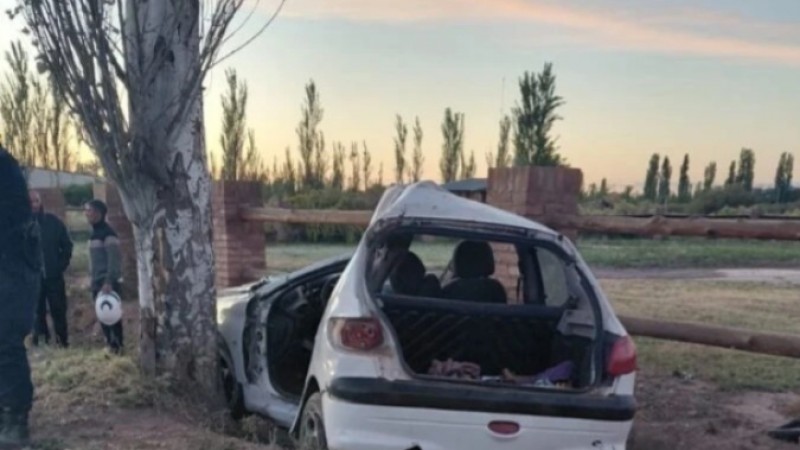 Joven lucha por su vida tras chocar contra un árbol en San Rafael